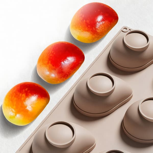 Mango Silikonform 6/12 Hålrum Mousse Tårtbakform White 12