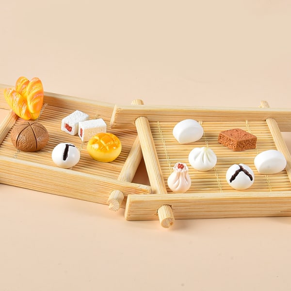 1:12 Dukkehus Miniatyrkake Brød Egg Terte Tekannebrett Breakf A2 4Pcs