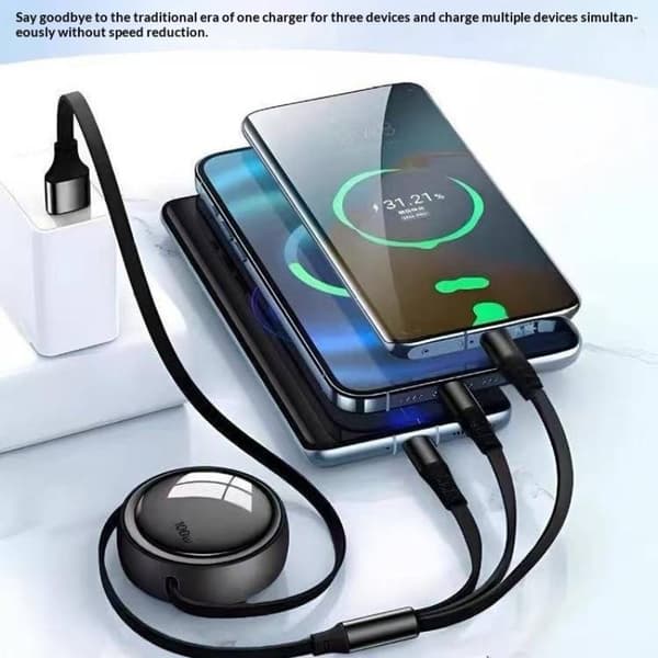 5A 100/120W 3-i-2 Hurtigt USB C-kabel til /Honor Udtrækkelig Port A43
