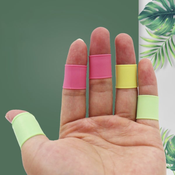 10 stk Fingerærmer Silikone Fingerrør til at forhindre blå mærker complexion