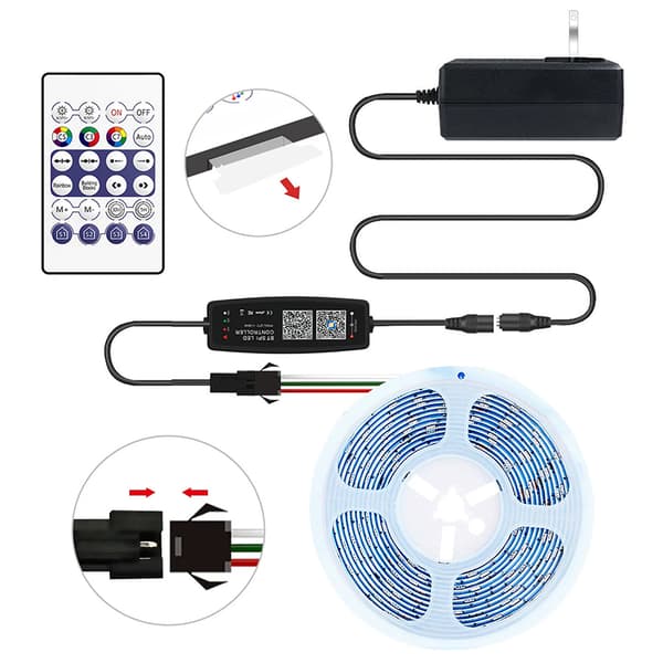 WS2811 WS2812B SP6812 Bluetooth LED Pixel Strip Controller Til A1