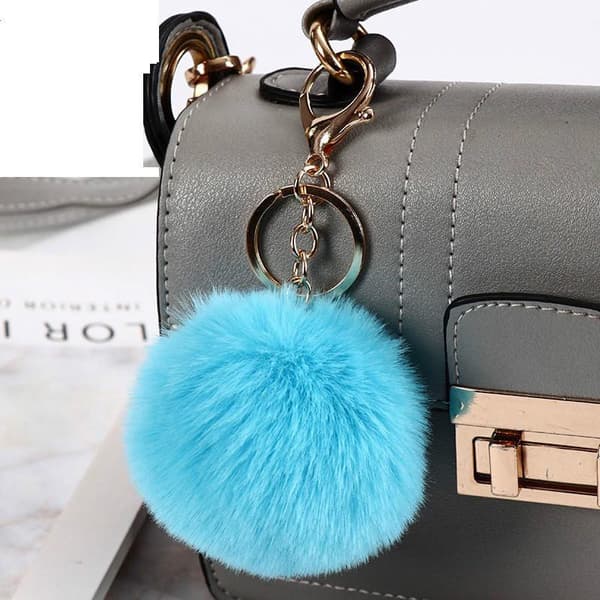 8cm e Key Soft Fluffy Fur Ball Nøglering Fluffy Key Chains Trink A19