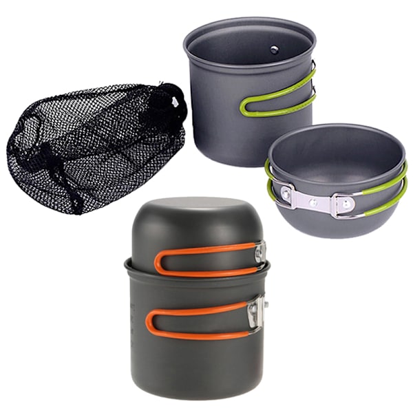 Camping Piknik Grillgryte Med Enkel Piknik Bærbar Folding Orange