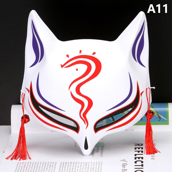 1Pc Anime Fox Masks Half Face Cat Mask Masquerade Festival Part A11