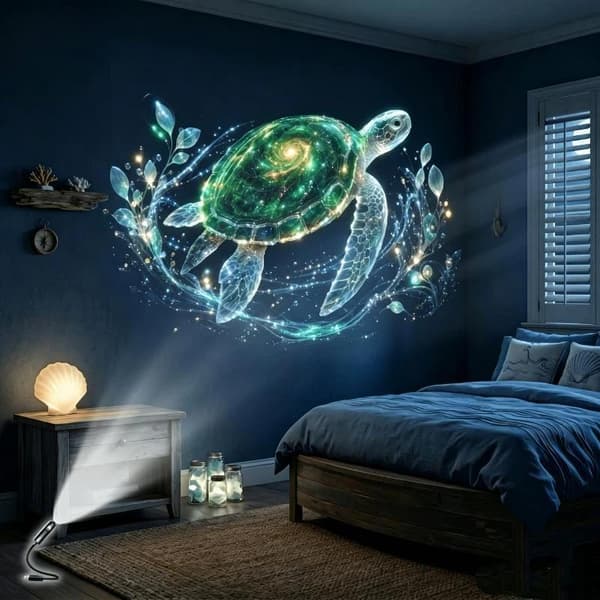 1Set Ocean USB-projektor Nattlampa Hem Sovrum Tak Proje Onesize