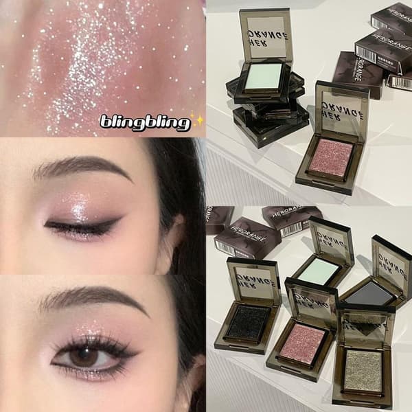 Creme Glitter Øjenskygge Palette Highlighter Shimmer Makeup Brig A4