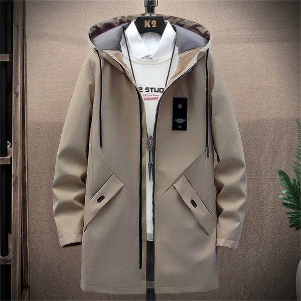 mønster Land klodset Casual lange jakker og frakker til mænd 2022 Streetwear med hætte Hip H B L  33b3 | B | L | Fyndiq