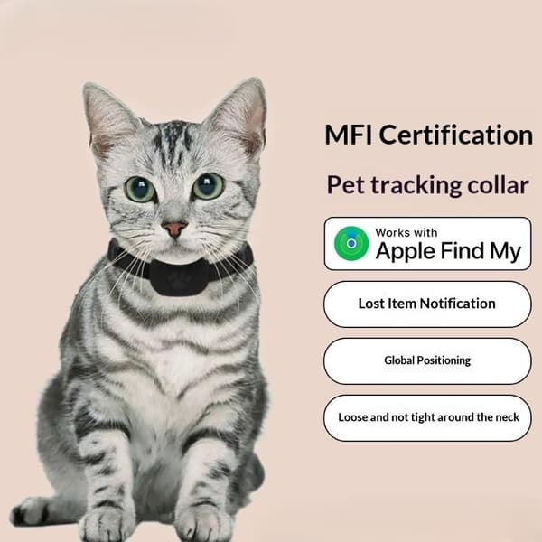 Bluetooth GPS Tracker Hund Mini Sporing Bevægelsesalarm Halsbånd A2