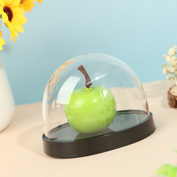 Rund Ellipse Støvklokke Deksel Plast Visningsboks Figur Mini A1