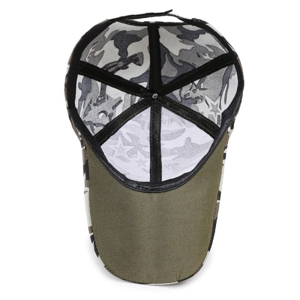 Justerbar Cap Mesh Tactical Airsoft Fishing Snapback Hat khaki camouflage