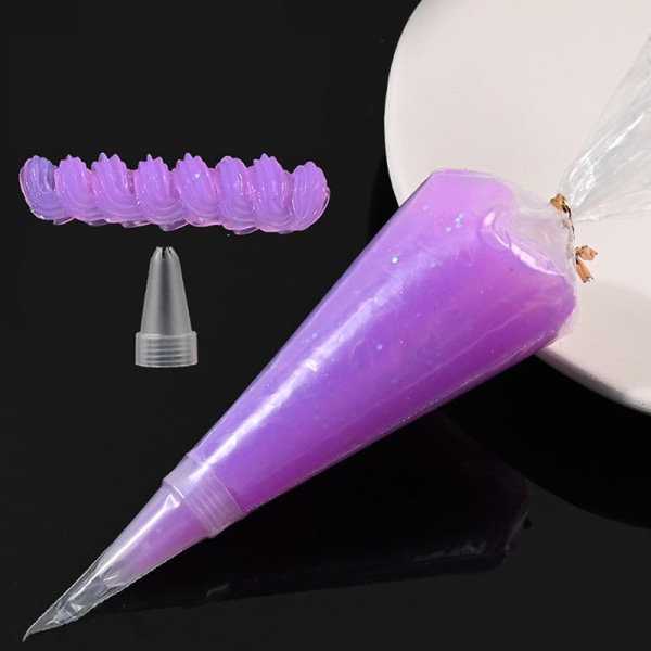 50ml Frostvæske gjør-det-selv-imiterte krystallpaljetter Cream Gum Whippe Purple