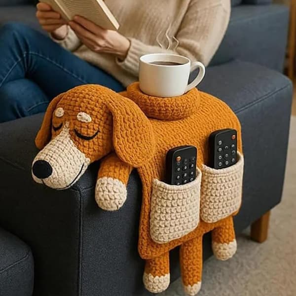 Hæklet hundesofa opbevaringstaske A