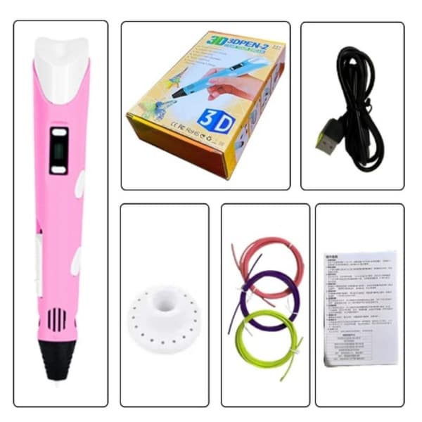 3D Pen Digital Display Intelligent Printing Pen til at lave kruseduller og graffiti 3