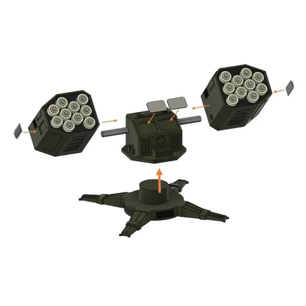 1 st 3D-printad batteriorganisatör skrivbordsprydnad med AA/AAA/ A3