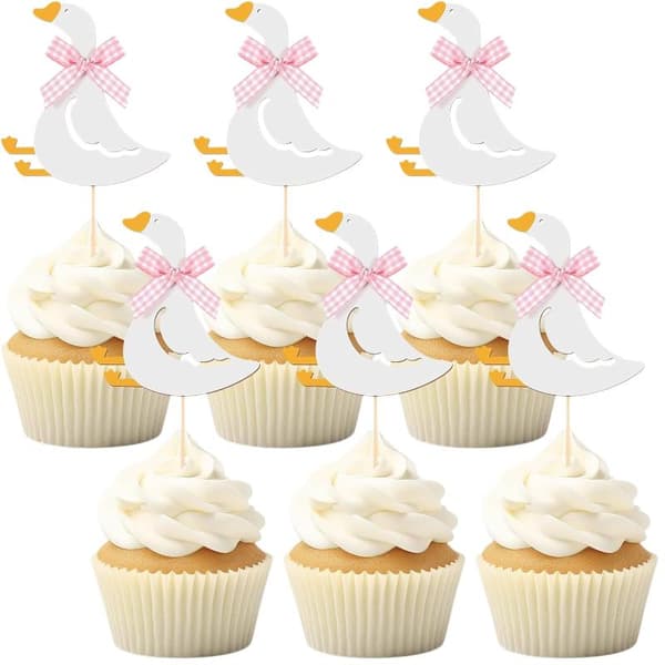 12 stk Silly Goose Kake Bursdagskake Innstikkort Bursdagskake Blue