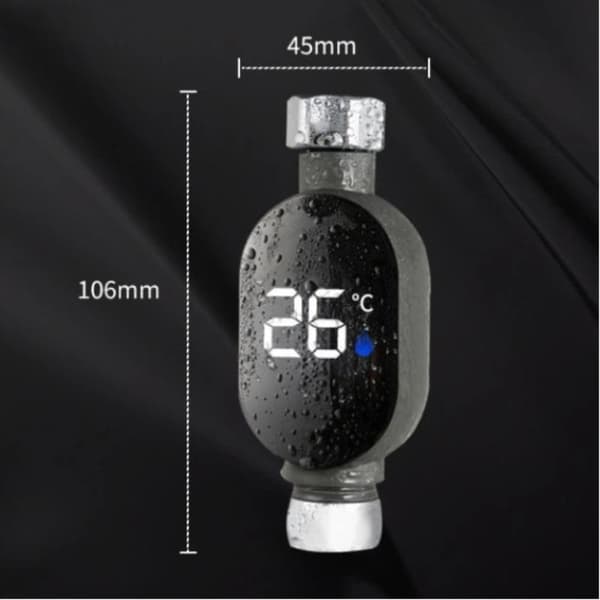 Vandhane Vandtermometer Brusebad Temperaturmåler LED Display