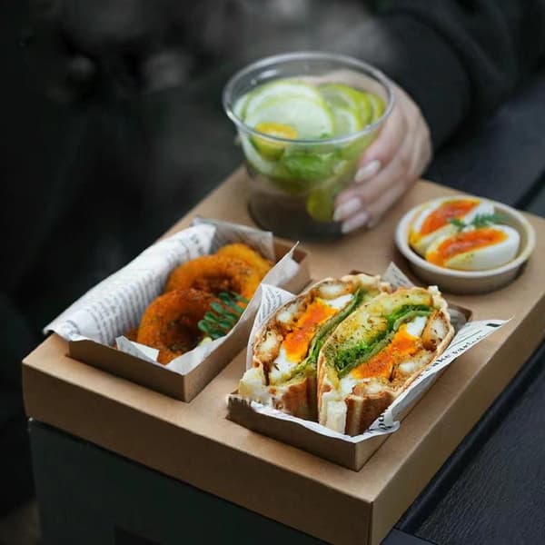 10 st Kraftpapper Picknick Vårutflykt Låda Kommersiell Förpackning A