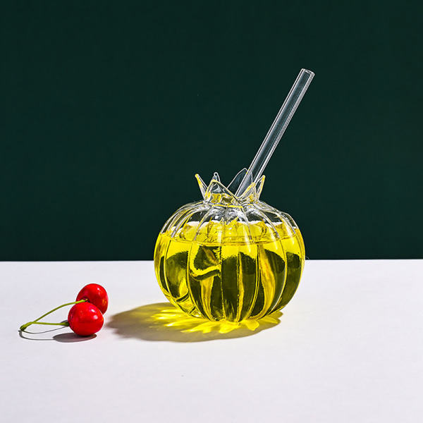 Luova granaattiomenan muotoinen cocktail kupla teelasi, läpinäkyvä