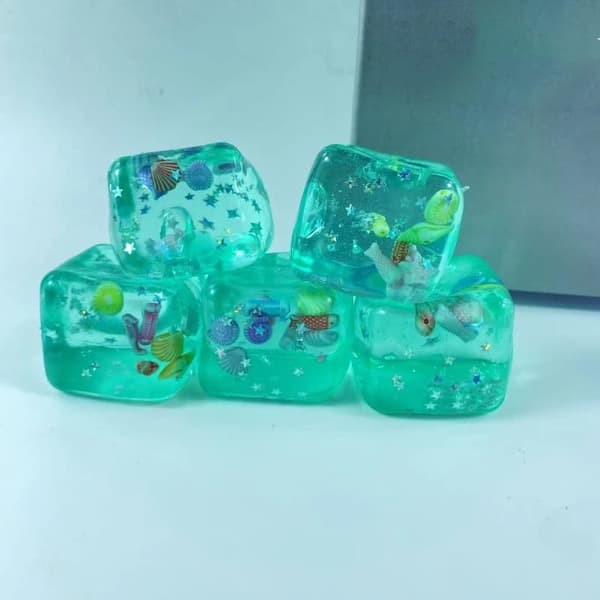 Squishy Stressballer Kube Hav Sensorisk Fidget Leketøy Barn Voksne