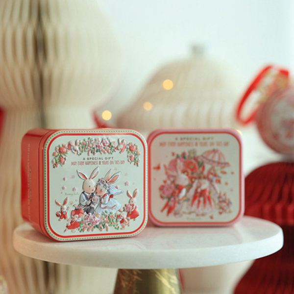 Easter Square Box Candy Box Easter Bunny Printing Tin Blikk C