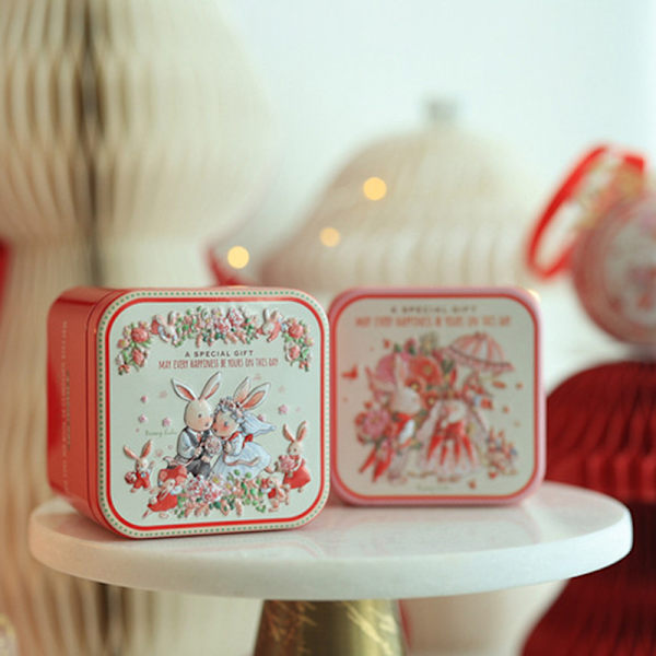 Easter Square Box Candy Box Easter Bunny Printing Tin Blikk D