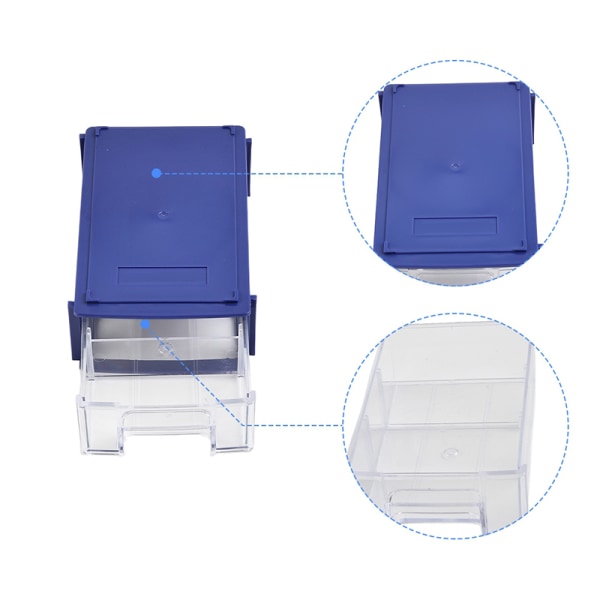 Opbevaringsboks Stabelbare plastikhardwaredele Opbevaringsbokse Komp Blue