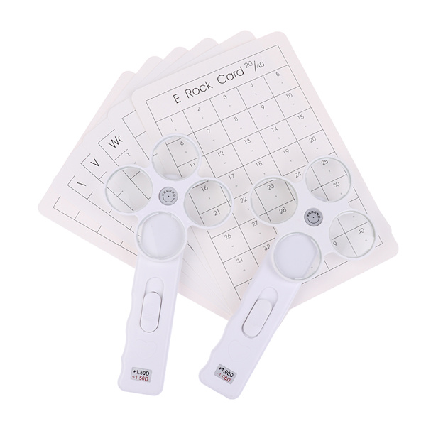 4-linsig optisk flipper i plast, justerbar optometri-flipplins I D