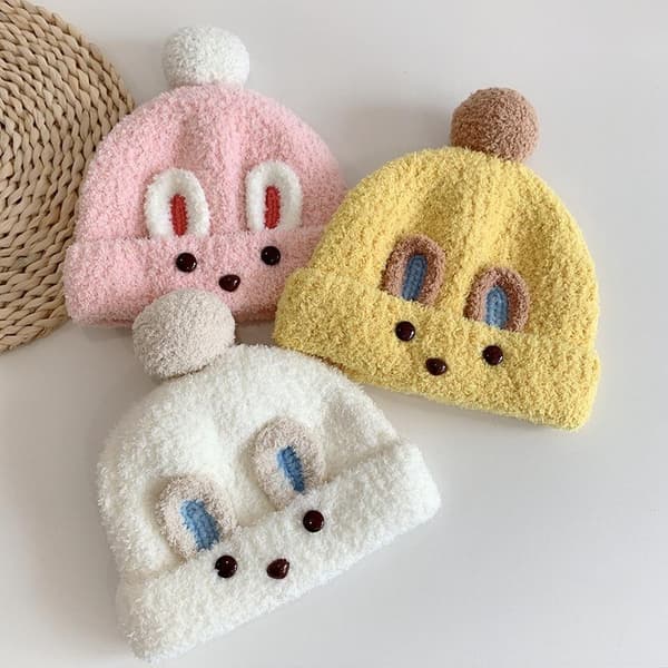 Liten Björn Barn Stickad Mössa Höst/Vinter Baby Stickad Mössa A5