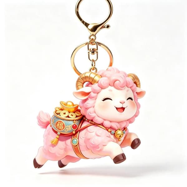 1 kpl e Eläin 2D Litteä Vuohi Riipus Akryyli Lammas Avaimenperä Ripustus A2