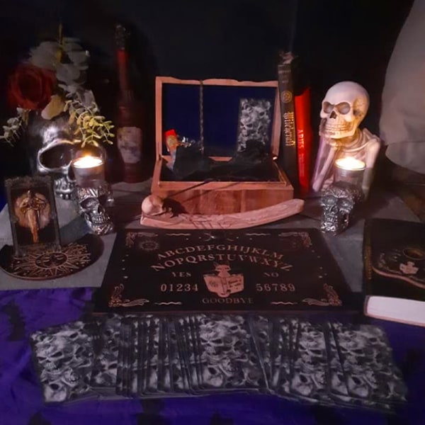 Træ spådomspendelbræt indgraveret magisk tavle Ouija 1