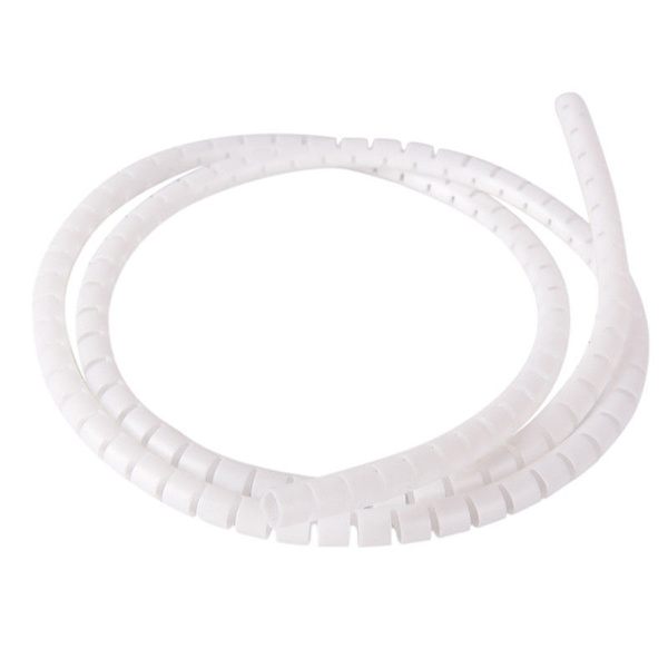 1M 10mm Kabel Spiral Wrap Tidy Cord Wire White 10mm