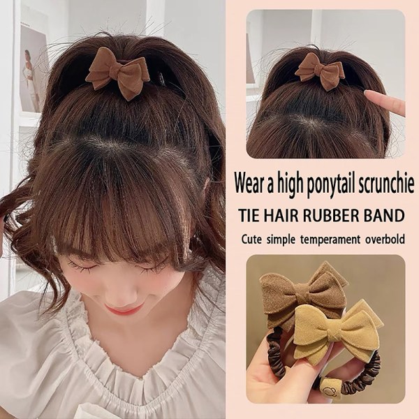 Modegummibånd Scrunchie hårreb Hjertebueformet høj A2