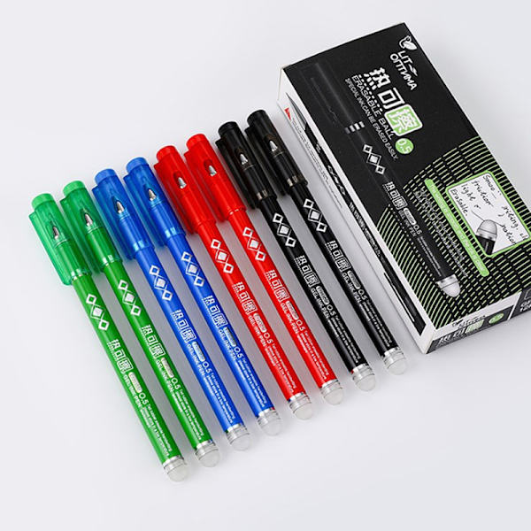 1 kpl Magic pyyhittävä set, värikäs 0,5 mm pyyhittävä geelikynä Green