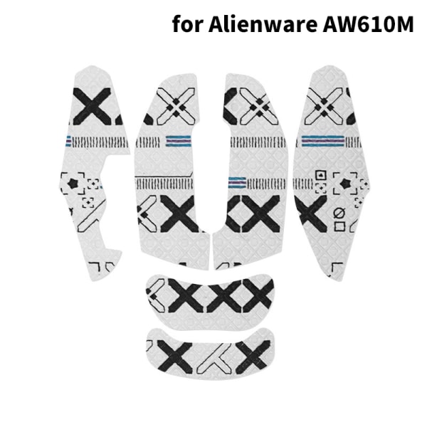 Svettebestandige musegrepstape-klistremerker for Alienware AW6 A2