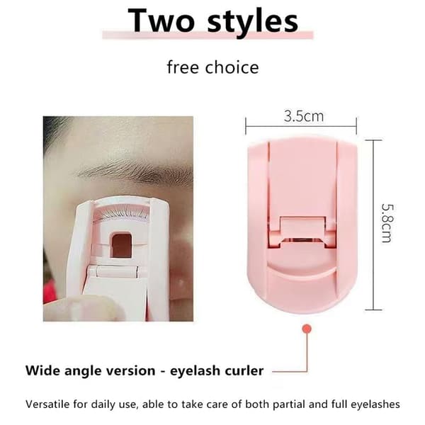 Mini Bærbar Øjenvippebukker Blød Silikonepude Langvarig Buk pink