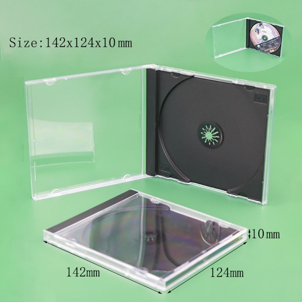 Plast DVD- case Bärbar CD-förvaringsbox CD- case Durabl Single Piece disc