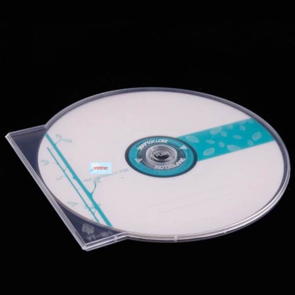 1/3 STK gjennomsiktig plast enkelt stykke runde skive etui CD-etui 3PCS