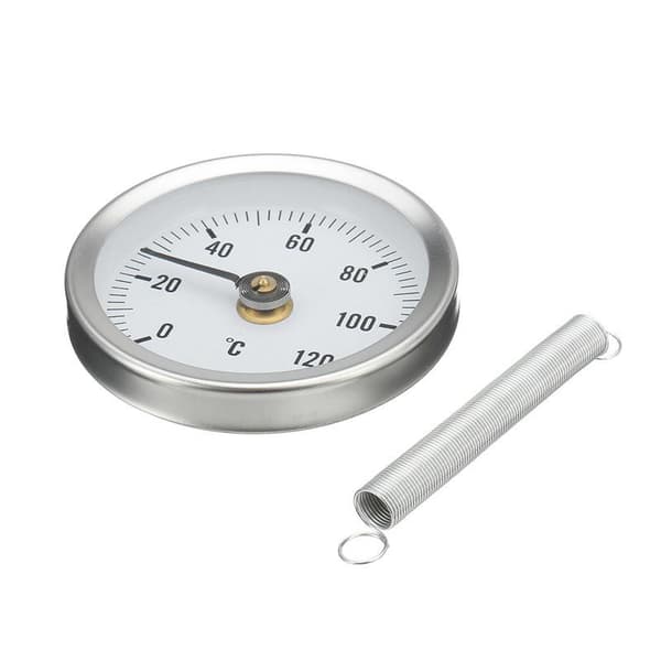 0-120℃ Rustfritt stål klemrørtermometer på 63 mm metall 1Pc