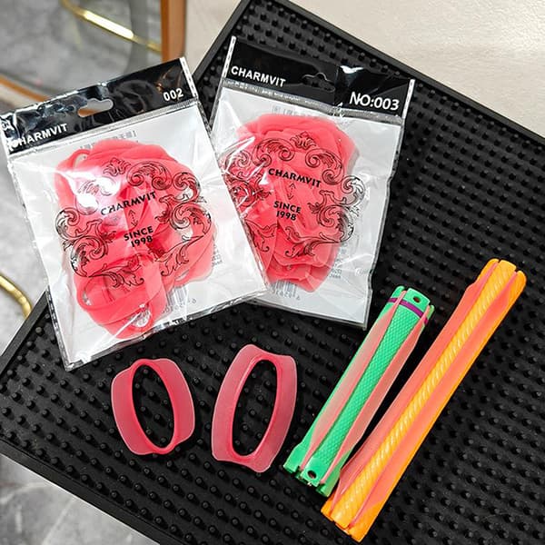 20 stk. permanentstang gummibånd silikon hårkrøllere elastisk stropp S