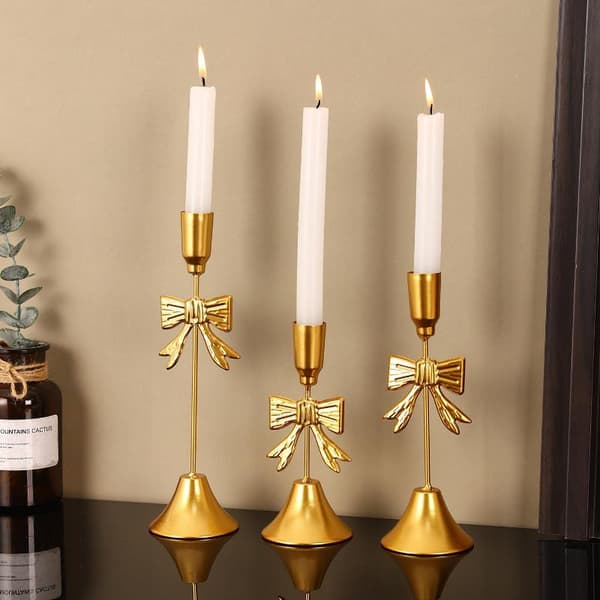 Ljusstakehållare Kit Mässing Guld Ljusstake Set Ljushållare A3