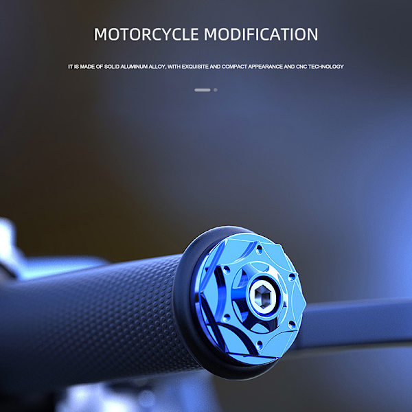 Motorsykkelhåndtaksender Plugggrep Plugg Aluminiumsstyre C Blue