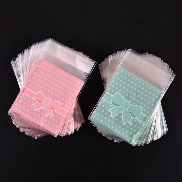 100X selvklæbende kage slikpakke gaveposer Pink