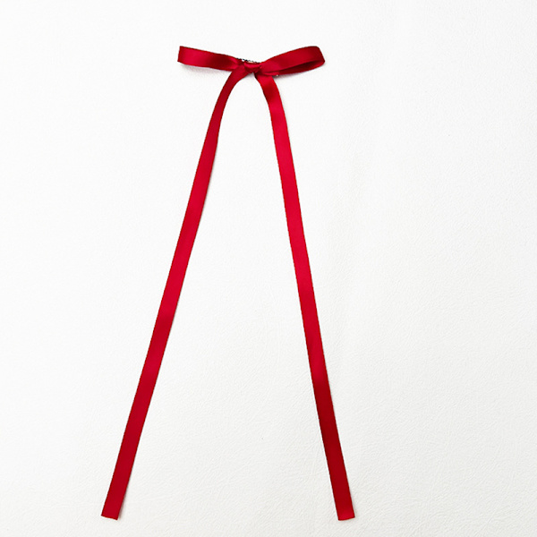 n Style Ribbon Bow Hiuspidike Pitkä Tupsu Hiusneula Sweet Lovely H Wine red