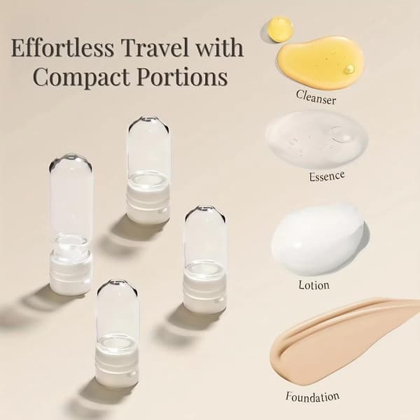 10 Mini Reseflaskor, Läckagesäkra Bärbara Transparenta Tomma Glasflaskor 10pcs