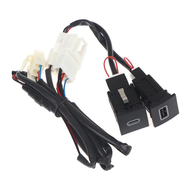 1 stk. rød LED bil USB PD opladeradapter til Golf 6 MK6 5 Sciroc Onesize