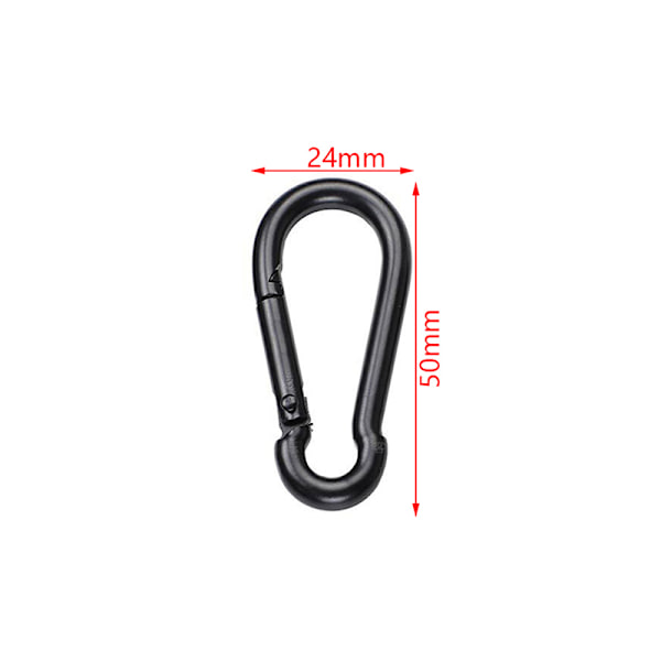 Metallnøkkelring Clipkroker D Karabinkroker Koblingssmykker M 50mm