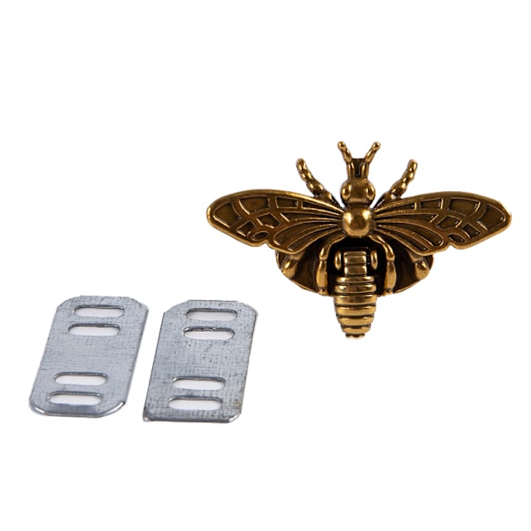 Metal Bee Form Turn Lock Retro Bag Lås Hardware Craft Bag Ancient gold