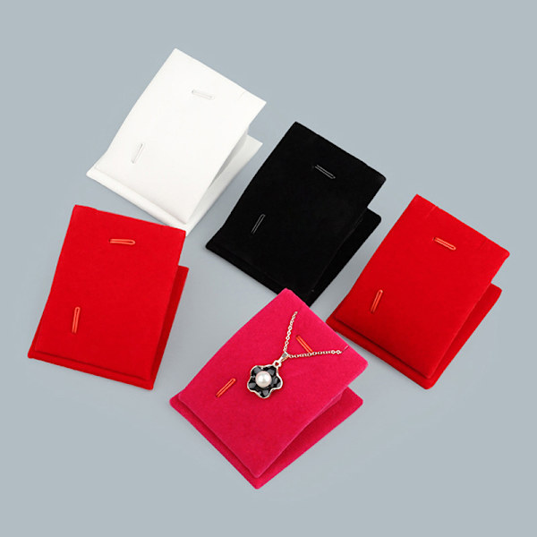 Smycken Stand Hållare för Counter Show Props Hängen Halsband Red