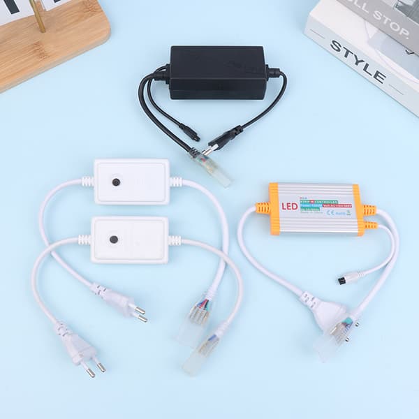 1 stk. 220V EU COB LED Strip lysdæmper manuel controller med 50/100M D