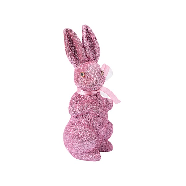 Påskepynt Glitrende Skumkaninfigur B